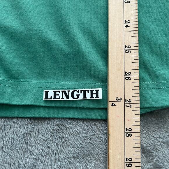 L.L. Bean Carefree Unshrinkable Tee, Traditional Fit, Henley Green Men's Medium - Picture 3 of 6